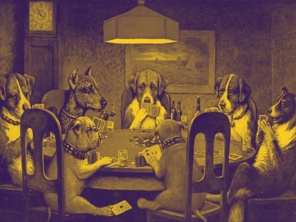 Funny Dog Playing Card Poker Vintage
