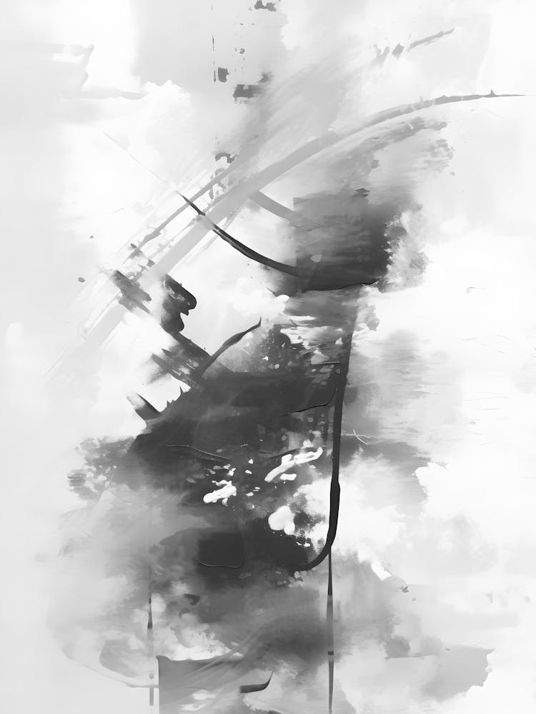 Peinture Abstraite Noir Et Blanc 44