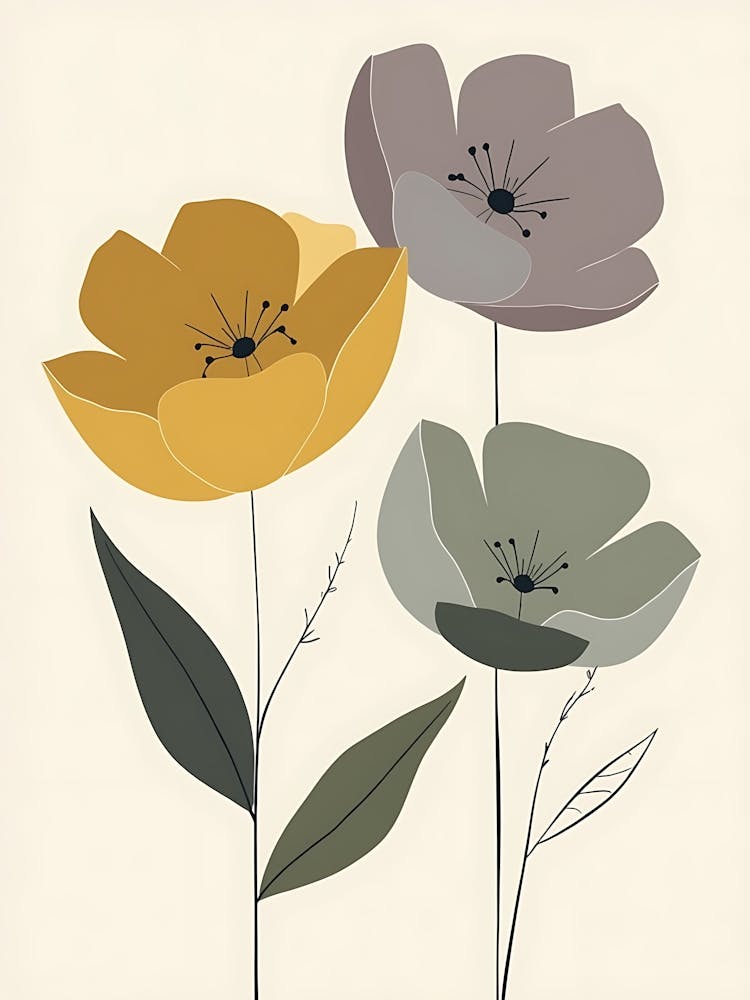 Modern Botanical Sketches | Chic & Subtle Flower Illustrations
