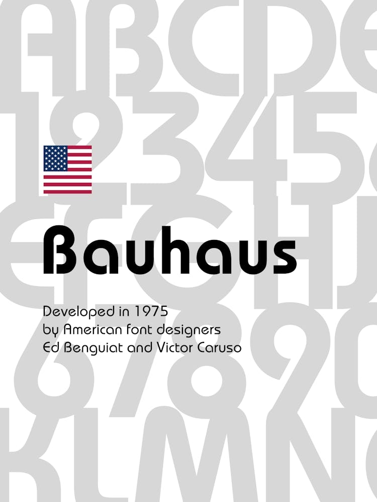 Bauhaus font, 1975 — design typography poster 1