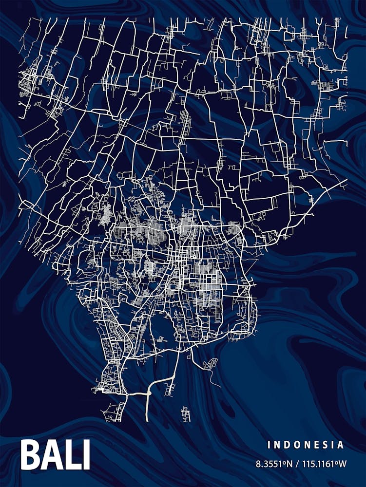 Bali Crocus Marble Map