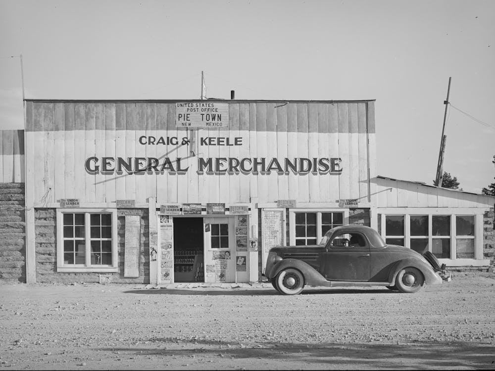 Untitled Photo, Possibly Related To General Store, Pie Town, New Mexico, The Post Office Has Been Moved From