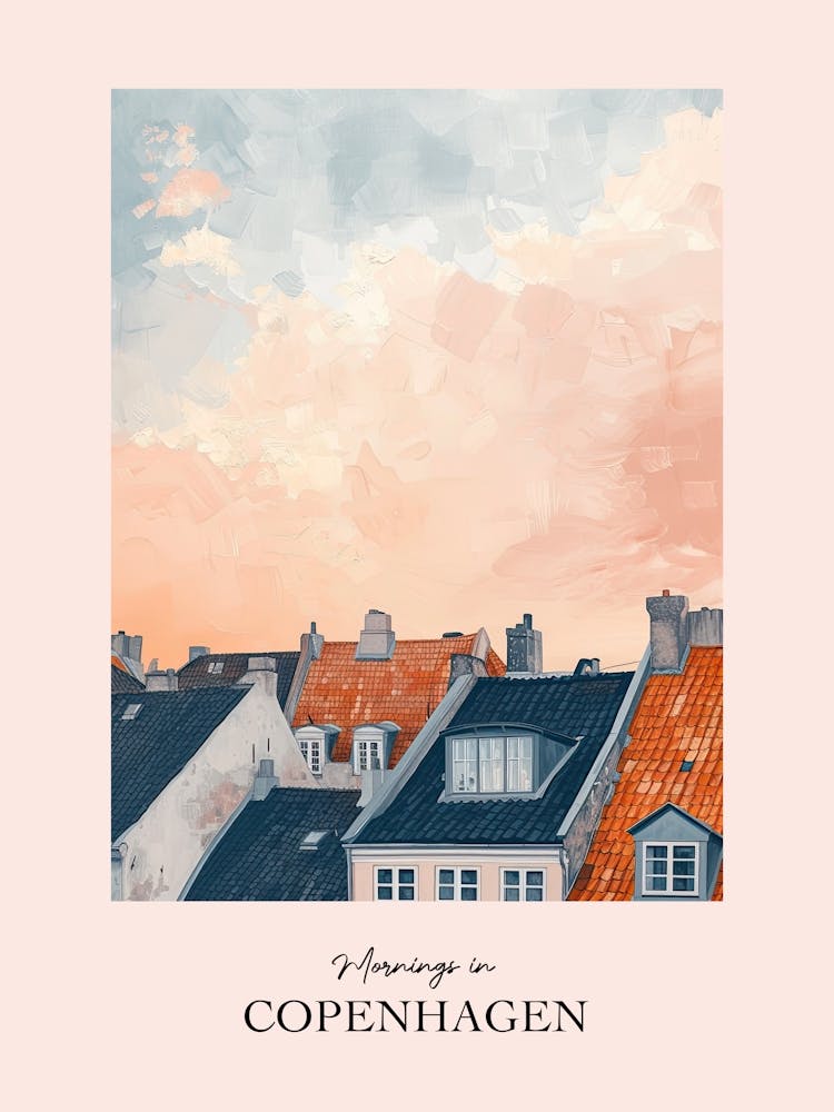 Mornings In Copenhagen Rooftops Morning Skyline 1