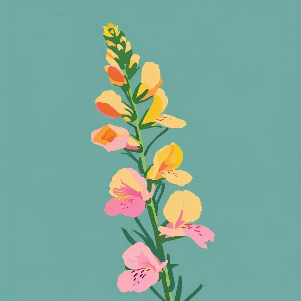 Muflier 1 Illustration de Fleur Carrée