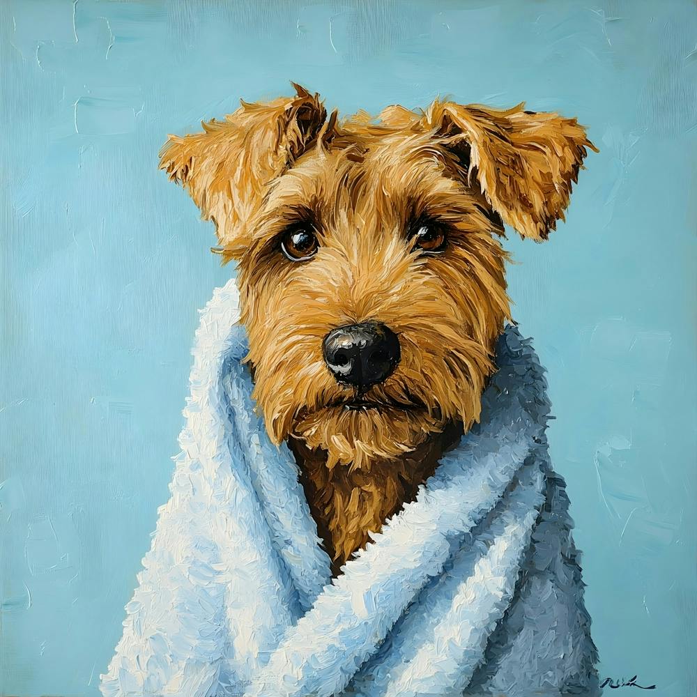 Terrier In Bath Towel 7
