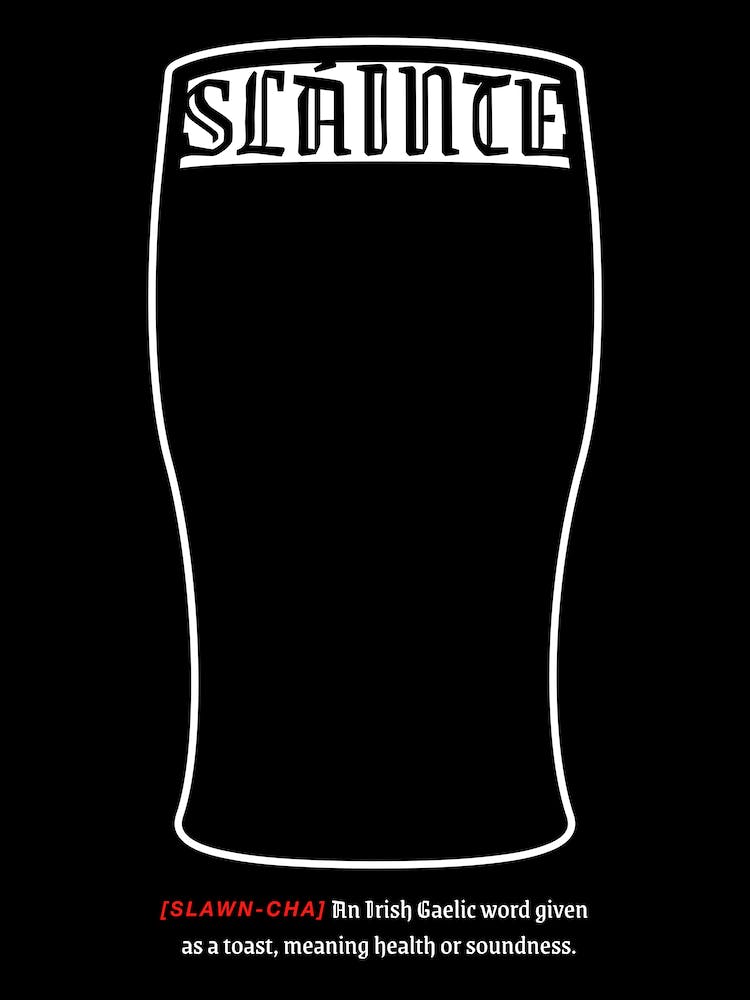 Slainté - Irish Stout Typography
