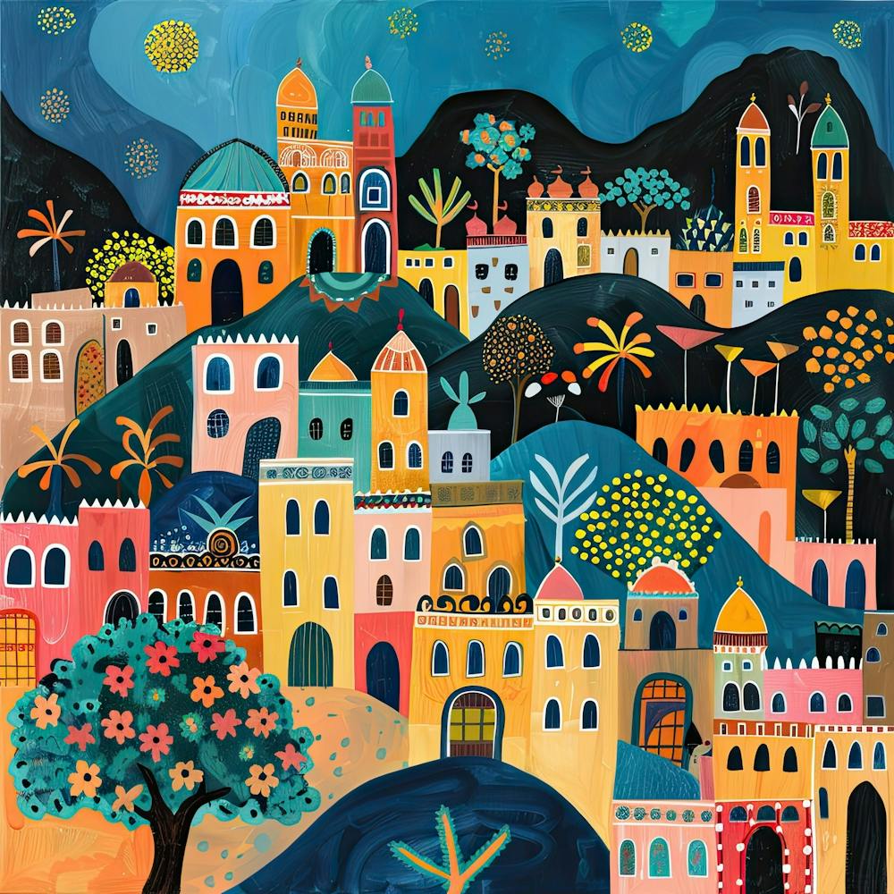 Kinder Reise Illustration Jemen 4