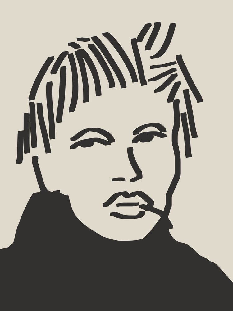 Line Art Candid Portrait 12