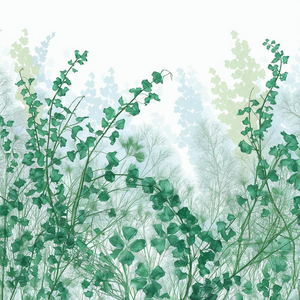 A Stunning Illustration Vibrant Green Spring Lan