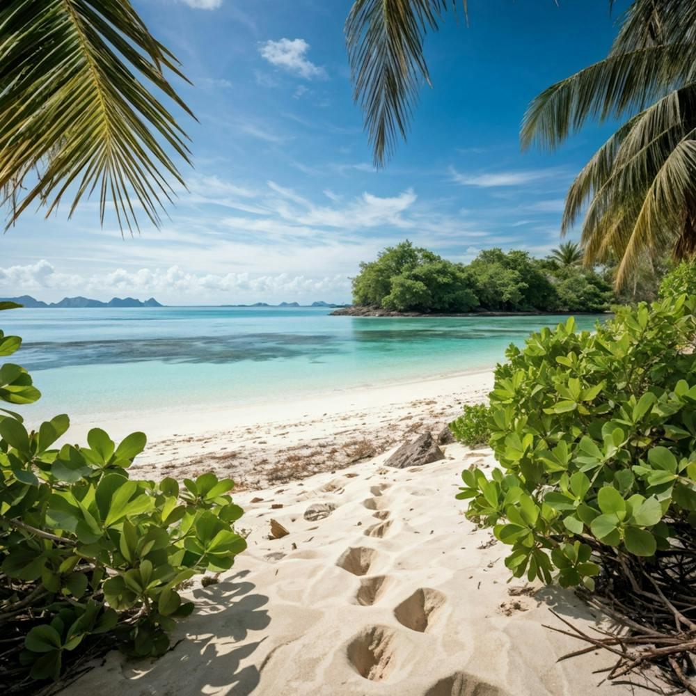 An Expansive Island Coastline Under A Tropical Climate A Barren And Serene Landscape Of Sand Dunes (3)