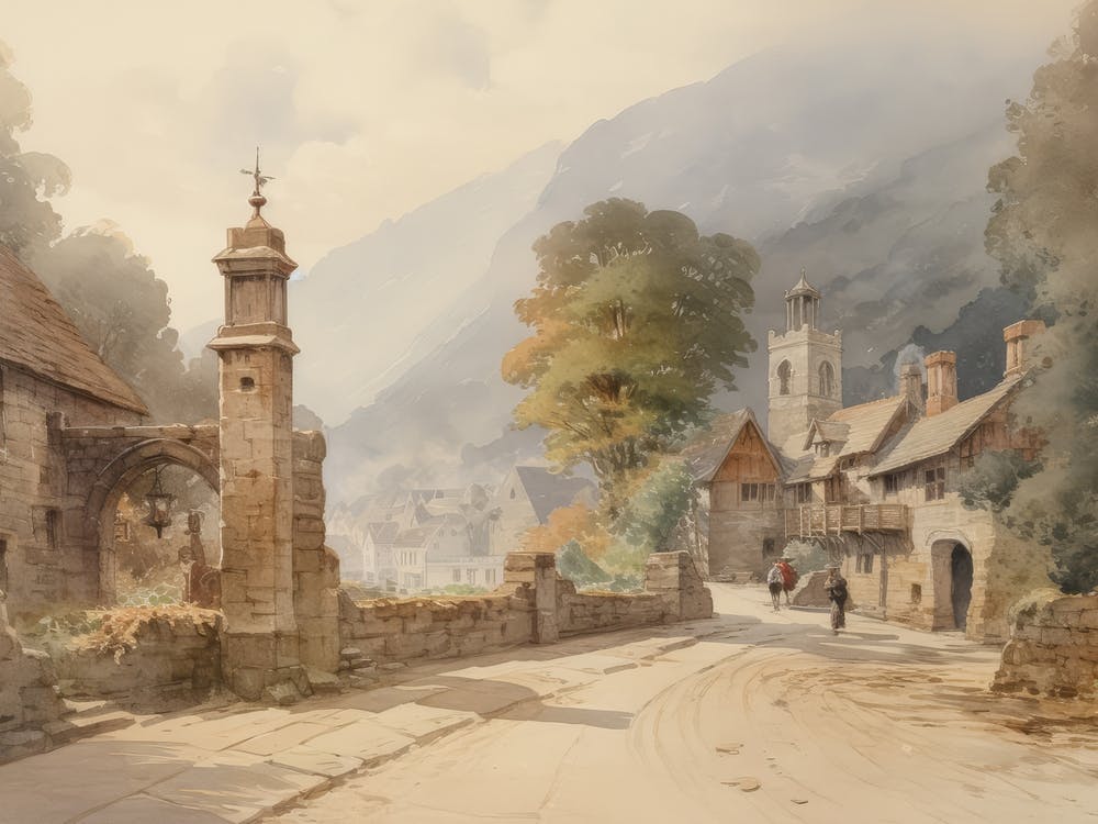 Vintage Italian Town