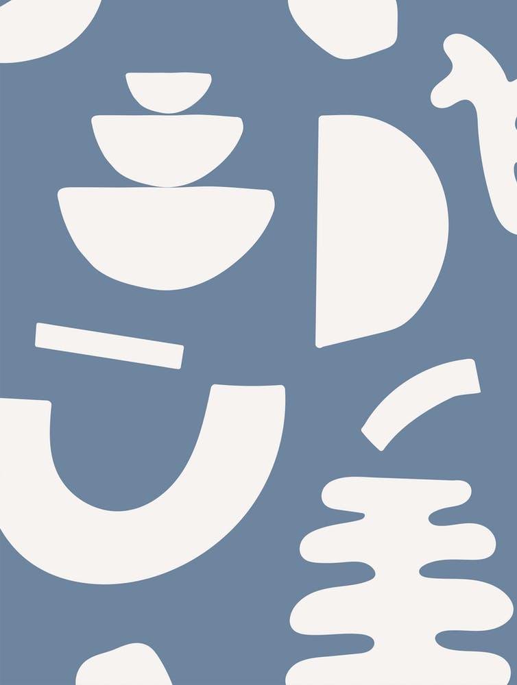 Abstract Shapes - Dusty Blue