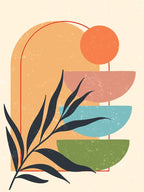 Abstract Abstract Painting With Leaves