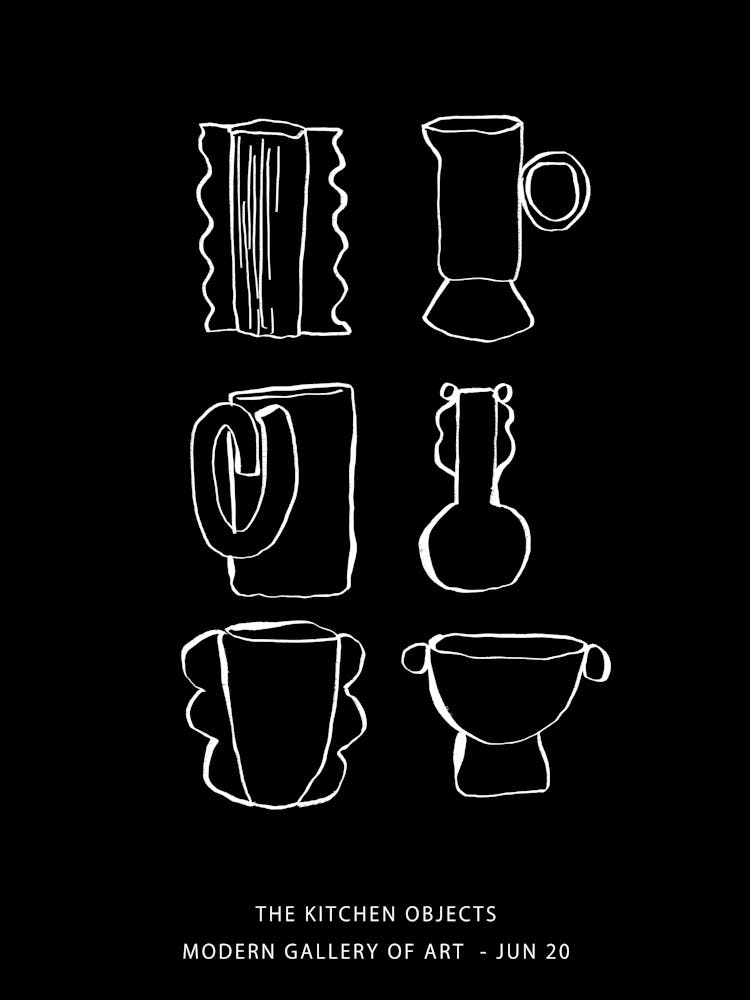 Kitchen Objects Black