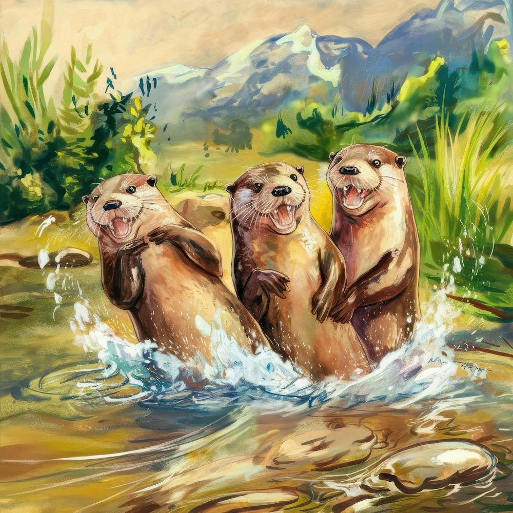 Otter In The Water