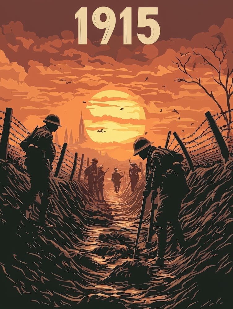 Aihrgdesign A Vintage Poster Depicting Soldiers In The Trench F013b51c 88b4 45ae B301 206236cd6ae1 0