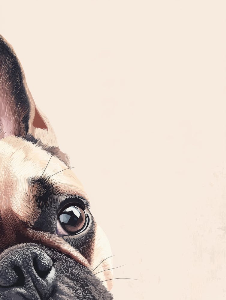 French Bulldog Portrait.Generated AI.