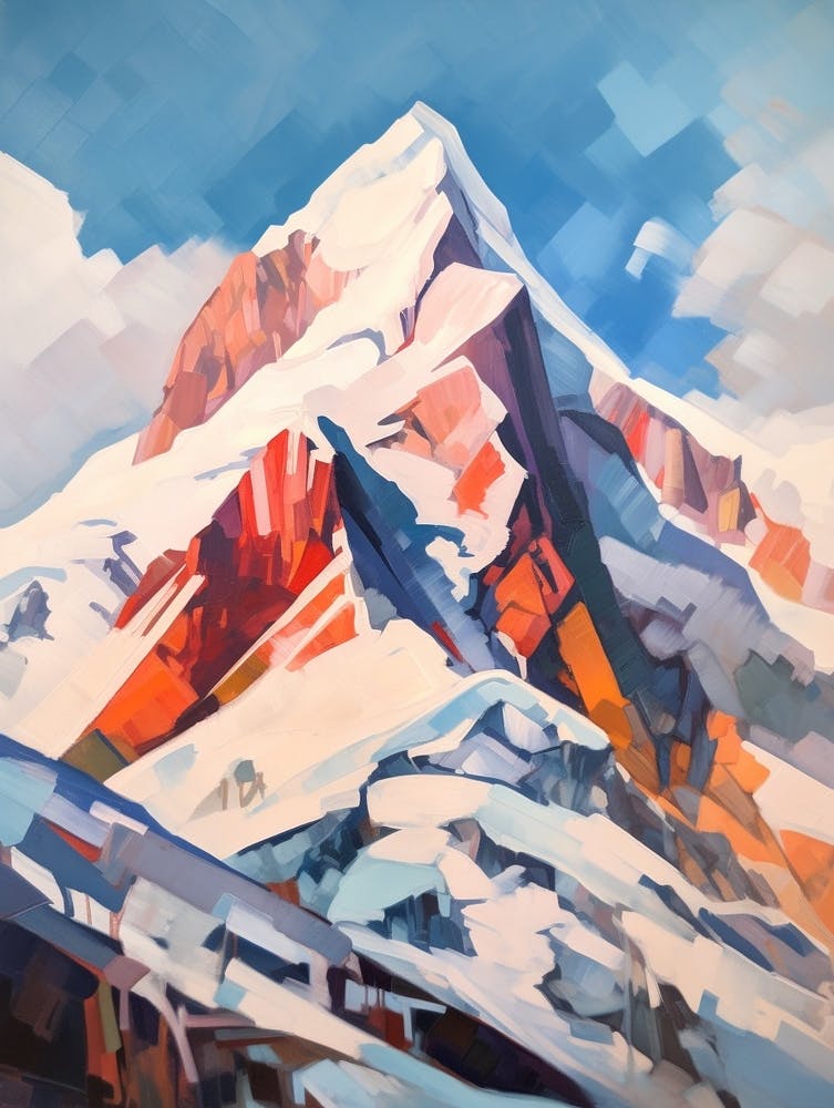 Zugspitze Germany 3 Mountain Painting