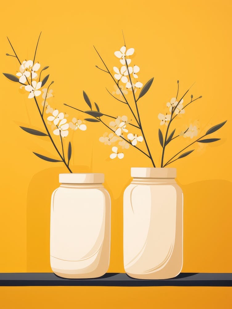 Jars With Flowers