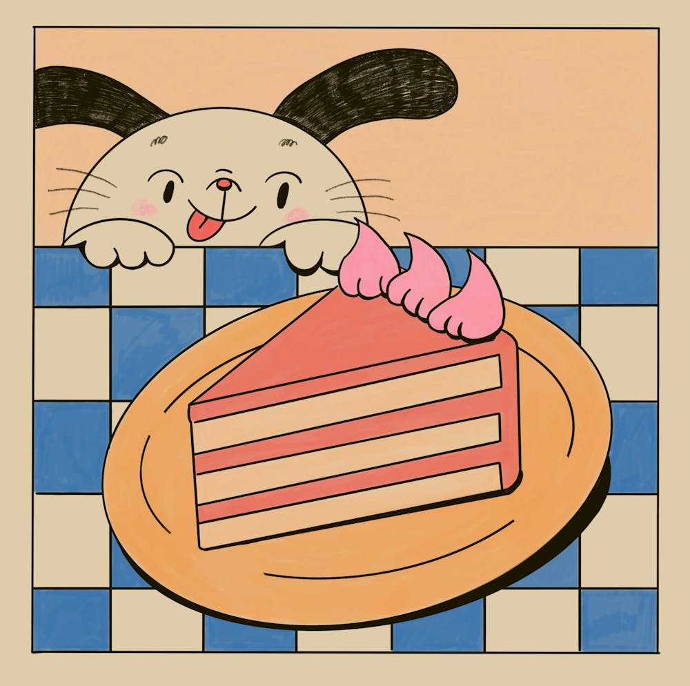 Dog with Cake