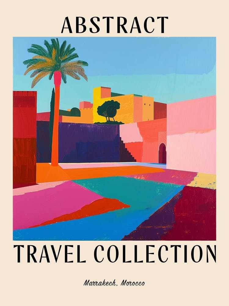 Abstract Travel Collection Poster Marrakech Morocco 3