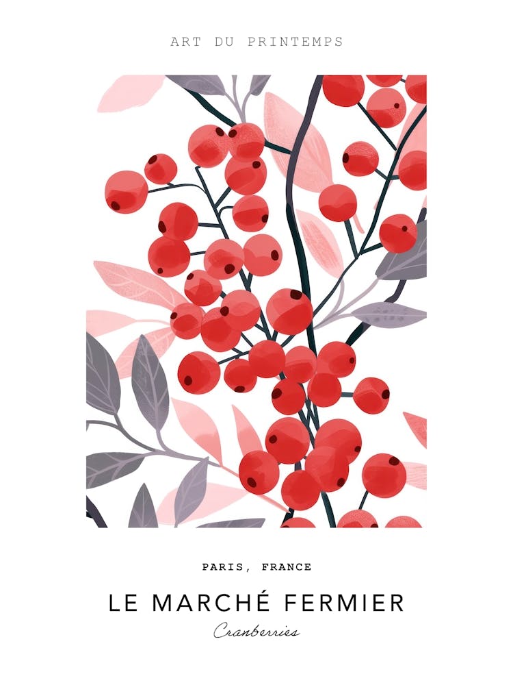 Cranberries Le Marche Fermier Poster 1