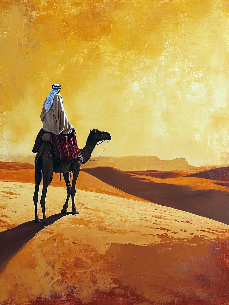 Camel In The Desert, Middle East