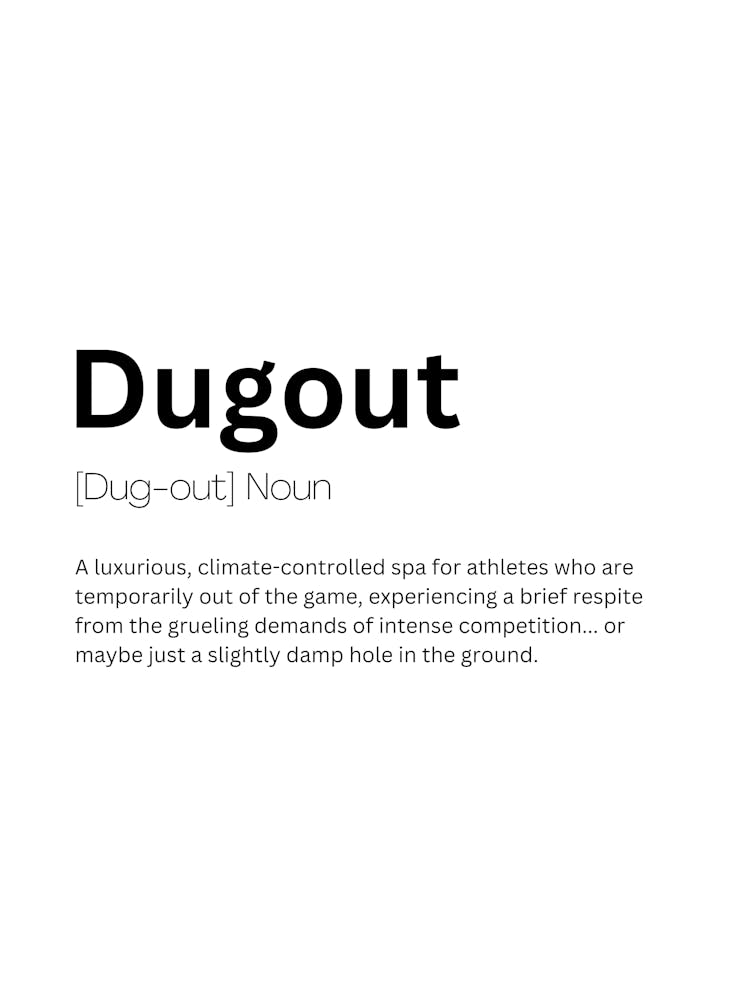 Dugout Definition Meaning