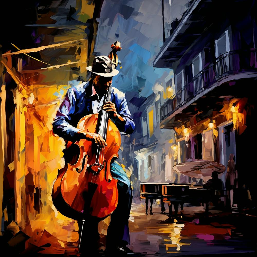 Violoncelliste à la Nouvelle-Orléans