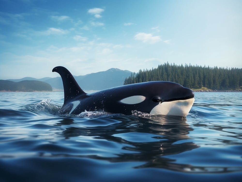 Realistic Photography Of Orca Whale Coming Out Of Ocean 1