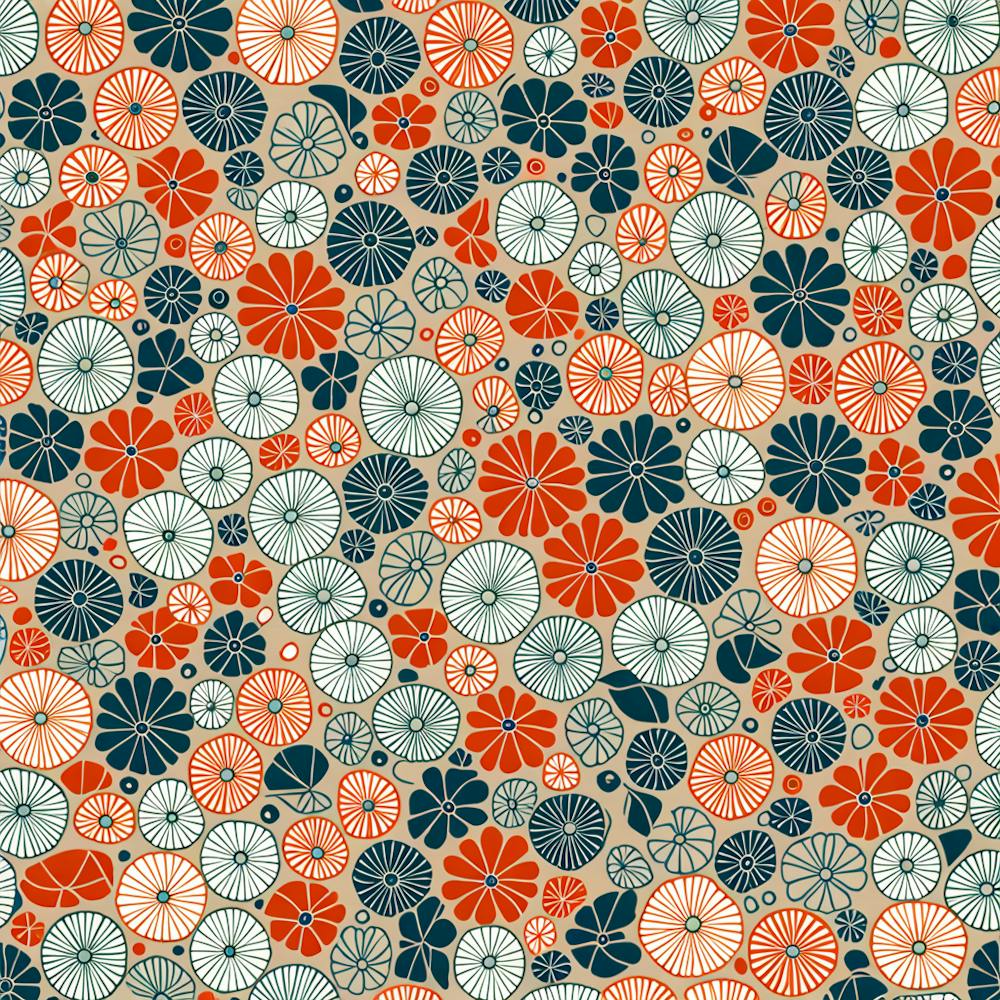 Mid Century inspired modern Seamless Pattern, 257