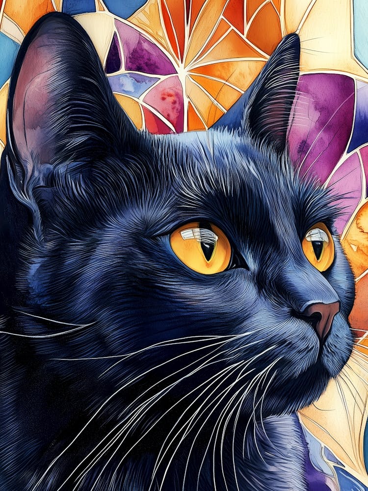 Black Cat With Yellow Eyes 3