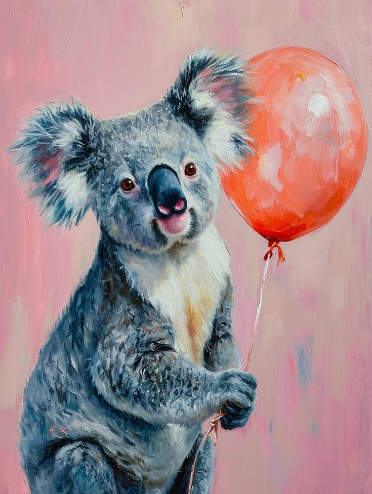 Cute Koala 4 With Balloon
