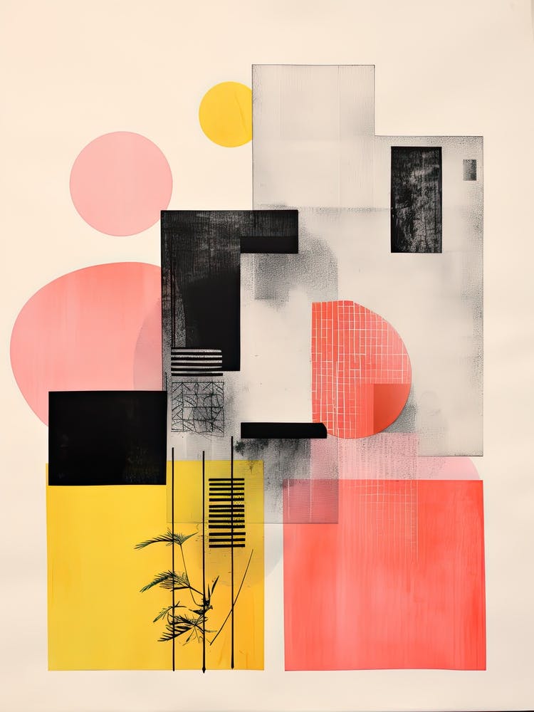 A House In Madrid, Abstract Risograph Style 2