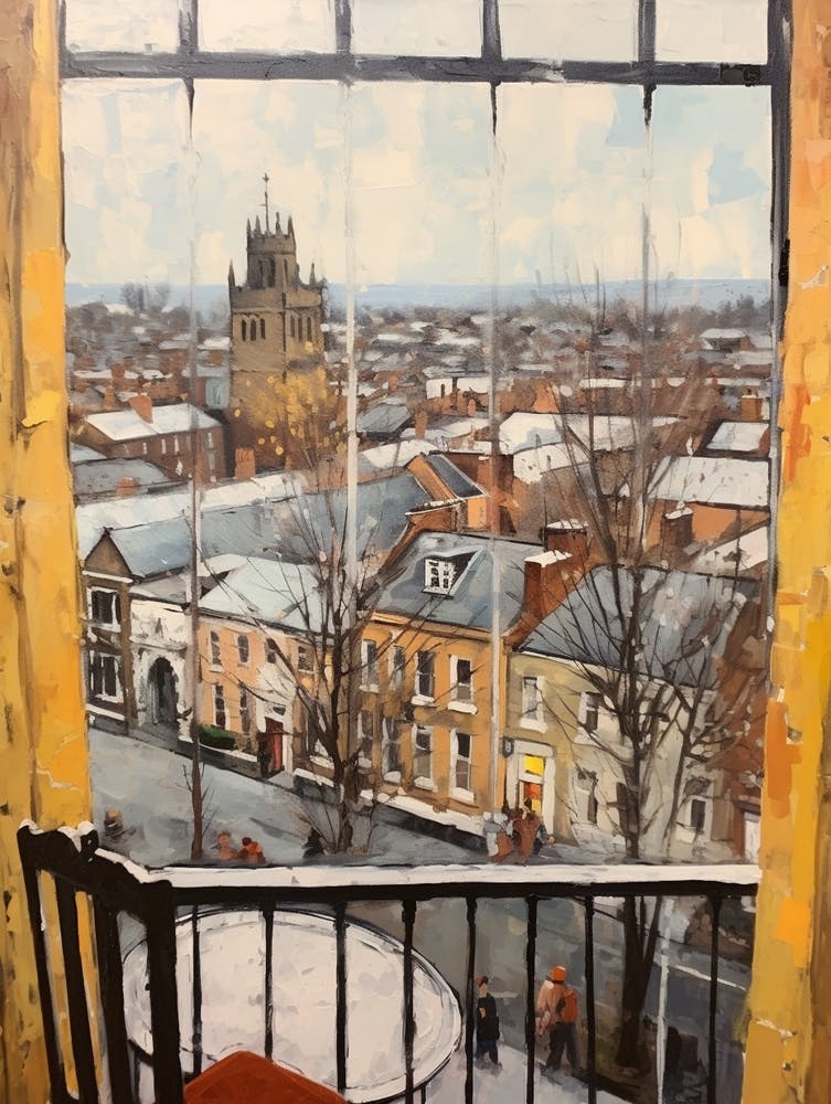 Winter Cityscape Windsor United Kingdom