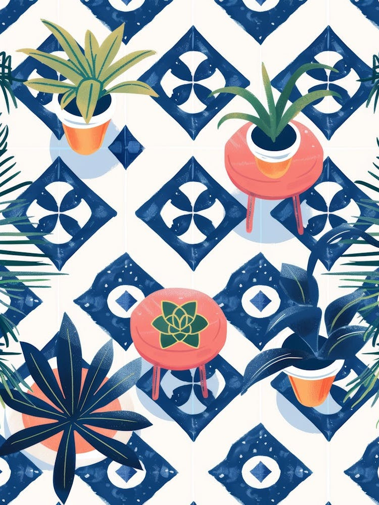 Seamless Pattern With Plants