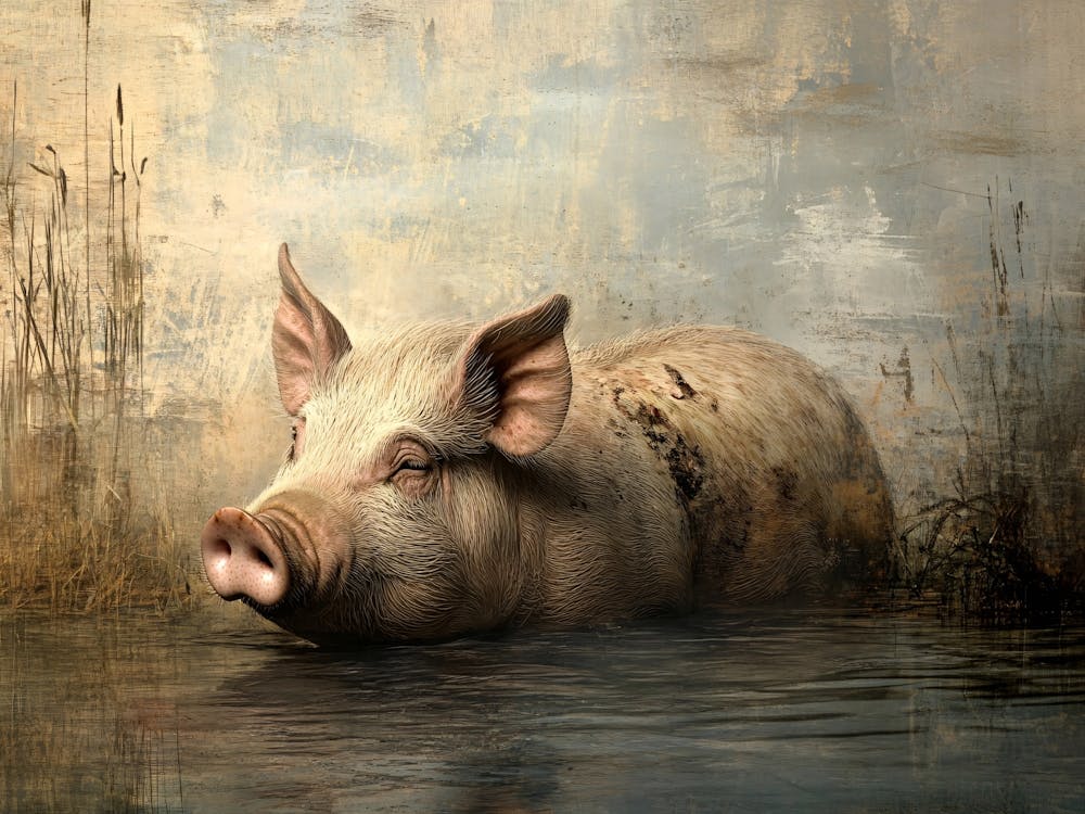 Cochon dans l'eau 2
