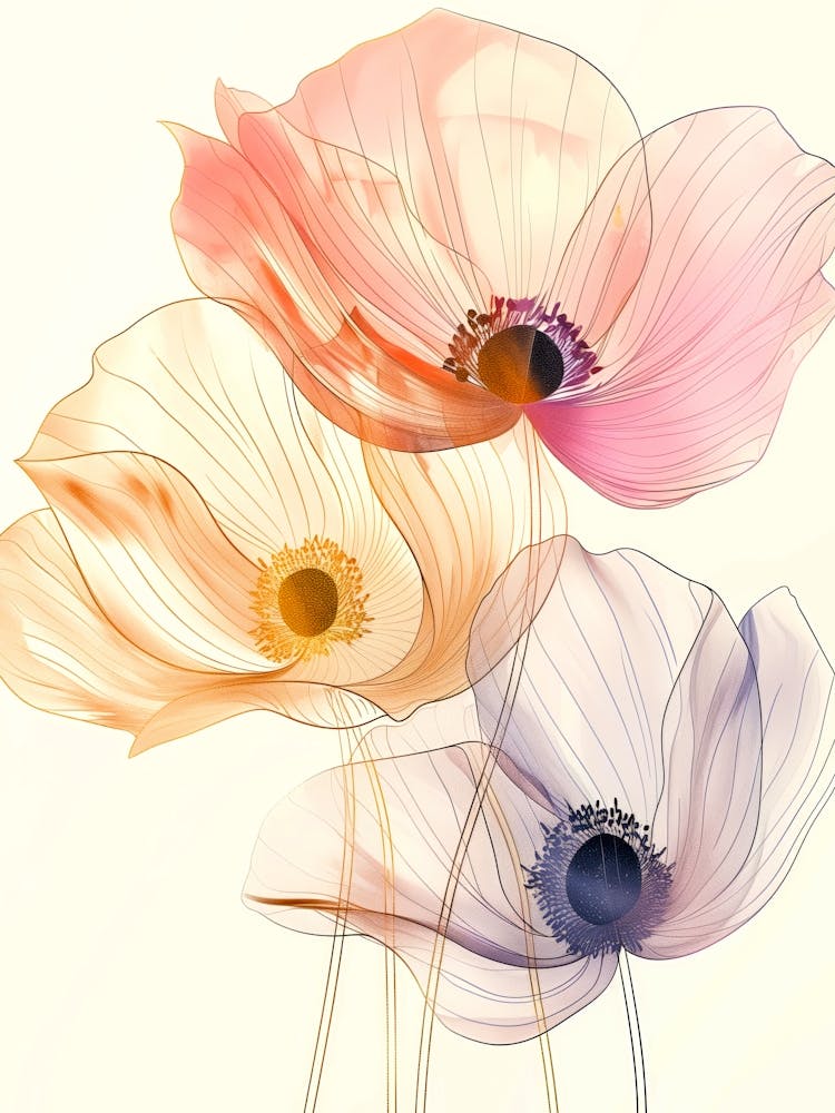 Poppies nature art
