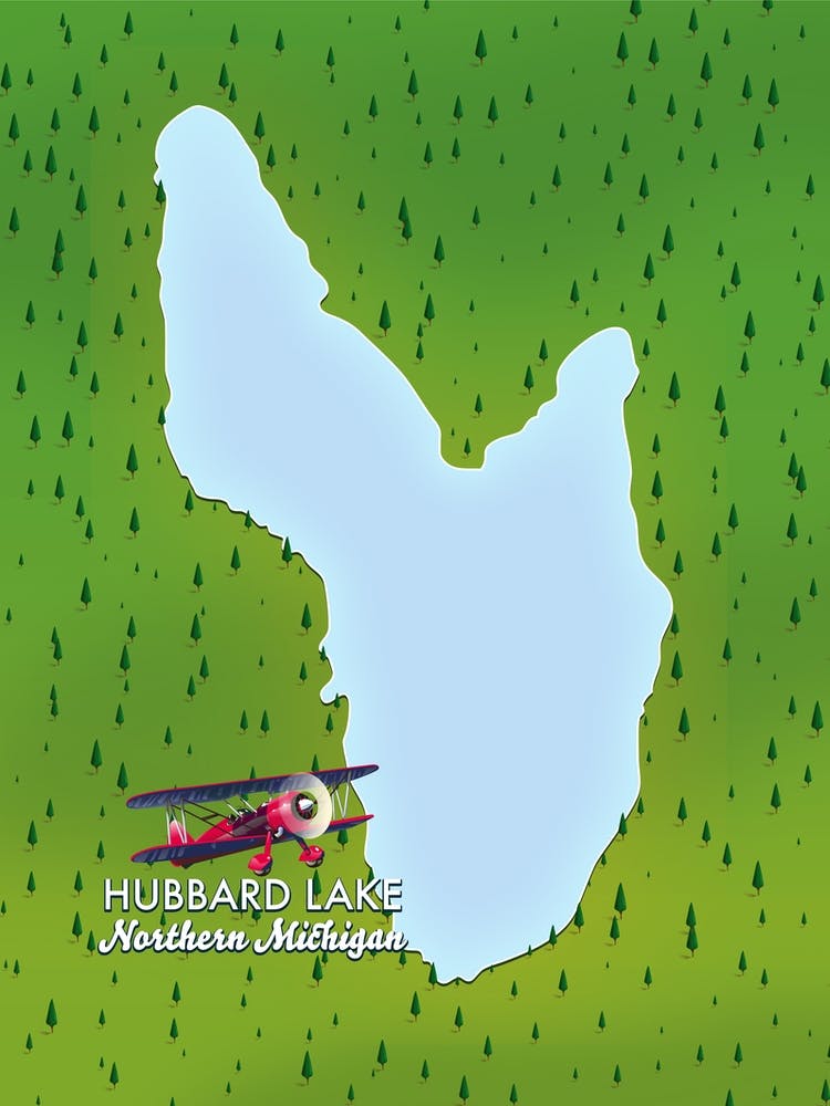Hudbard Lake Travel map
