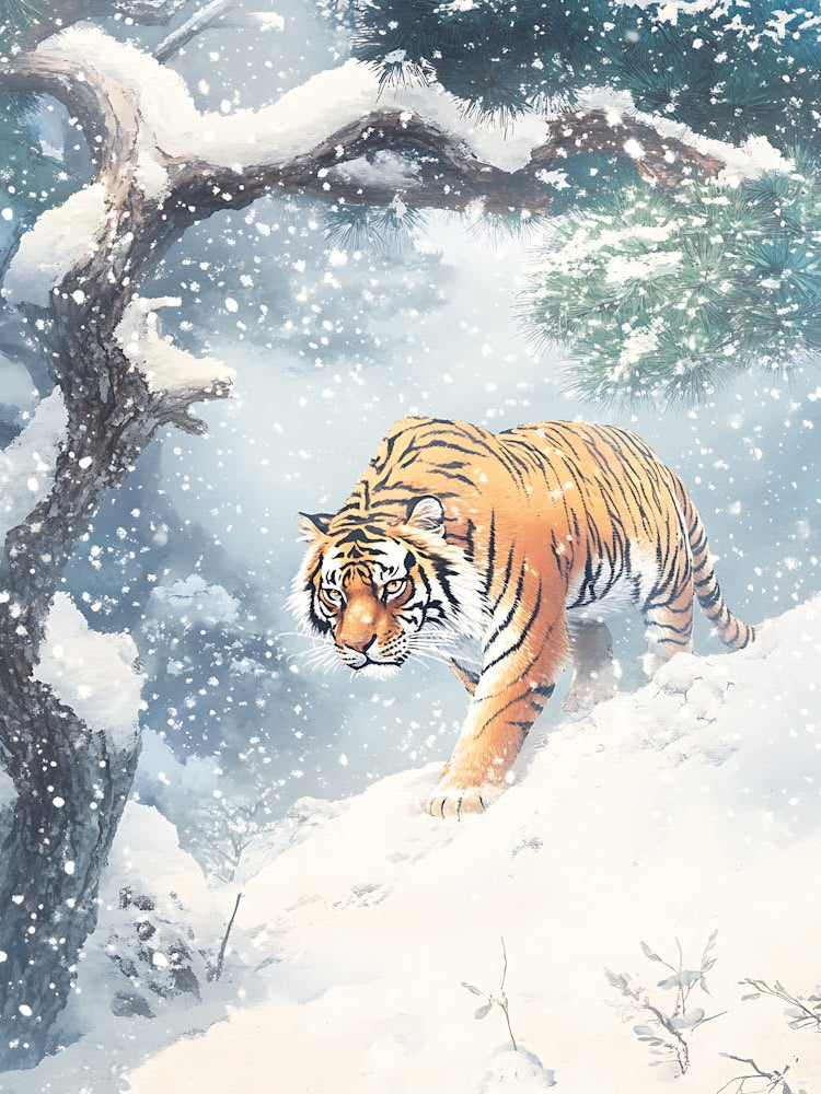 Stunning Tiger In The Snow 17