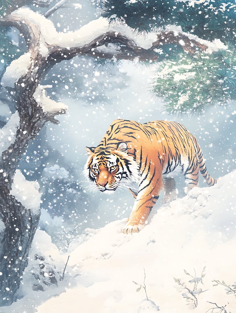 Stunning Tiger In The Snow 17