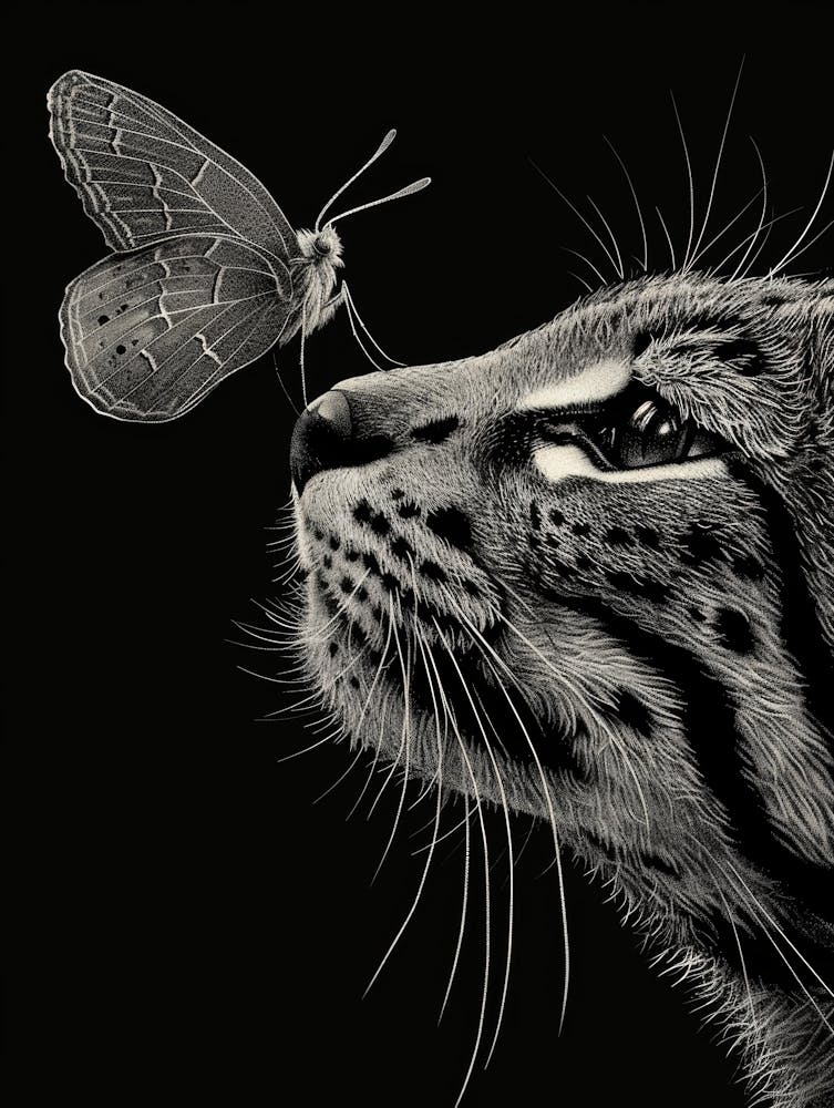 Cat With A Butterfly 1