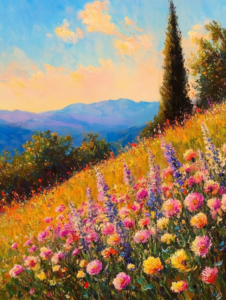 Blumen Monet Claude Impressionismus Landschaft Wiese