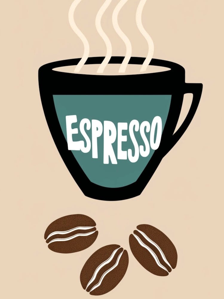 Coffee Cup With Espresso Beans