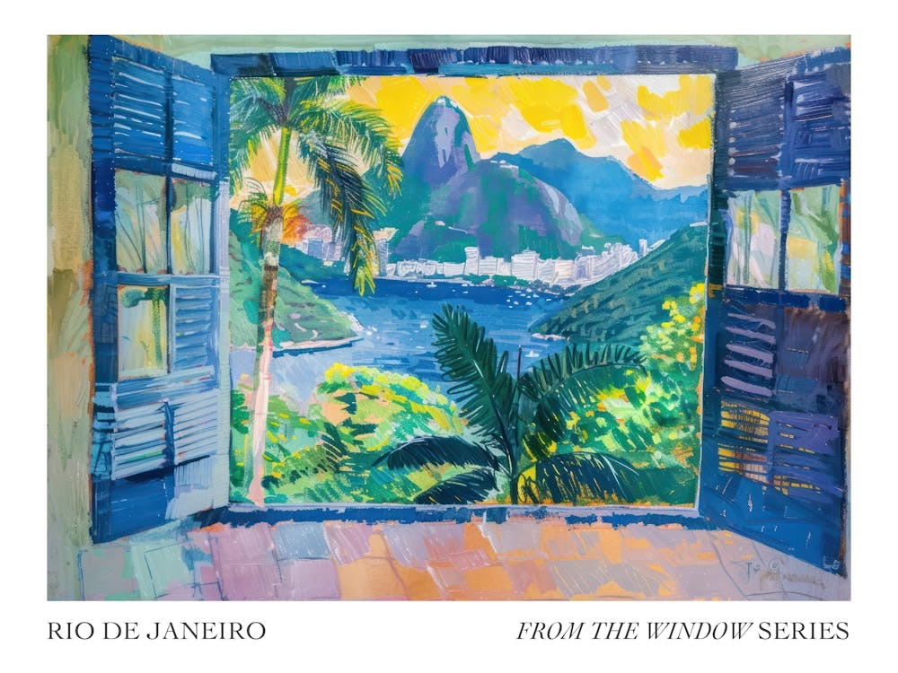 Rio De Janeiro From The Window Series Poster Painting 4