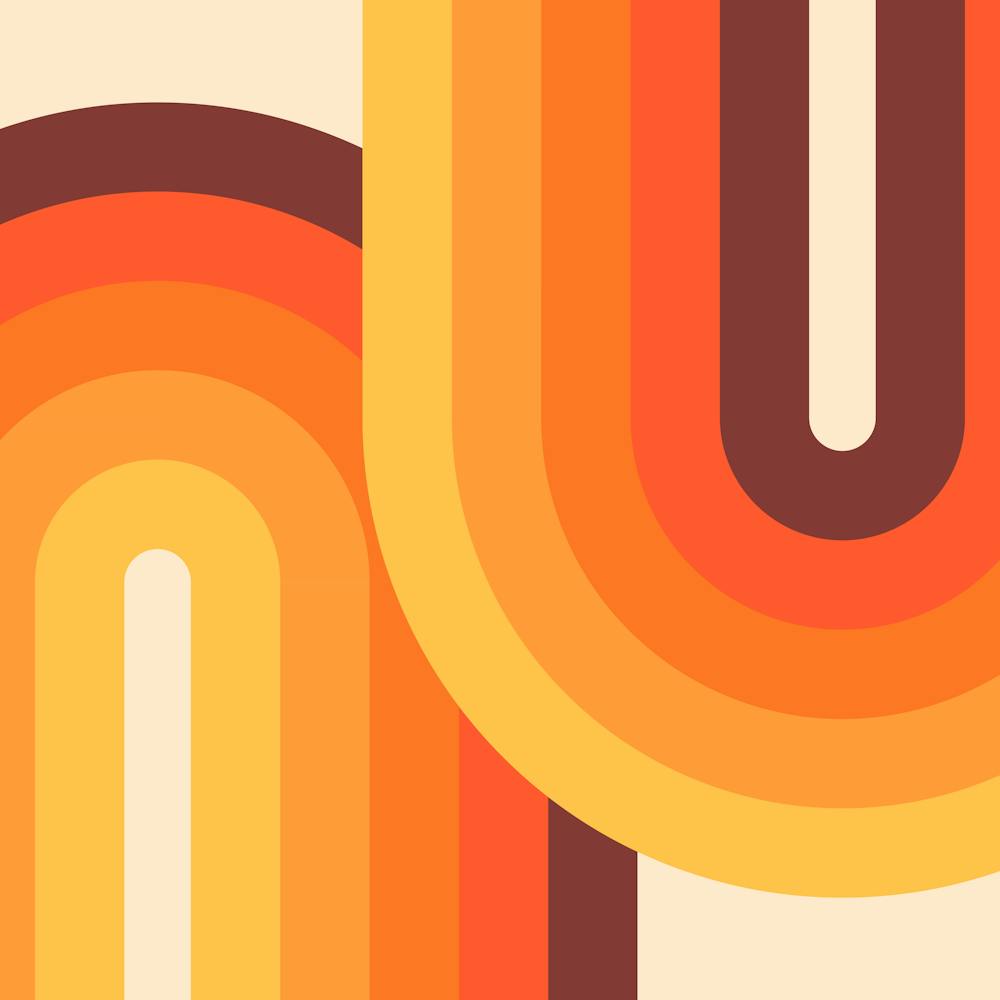 Midcentury Modern Geometric Arch Rainbow 10 In Retro Vibes 02