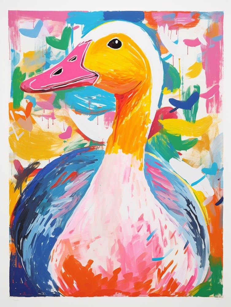 Colourful Bird Painting Goose 2