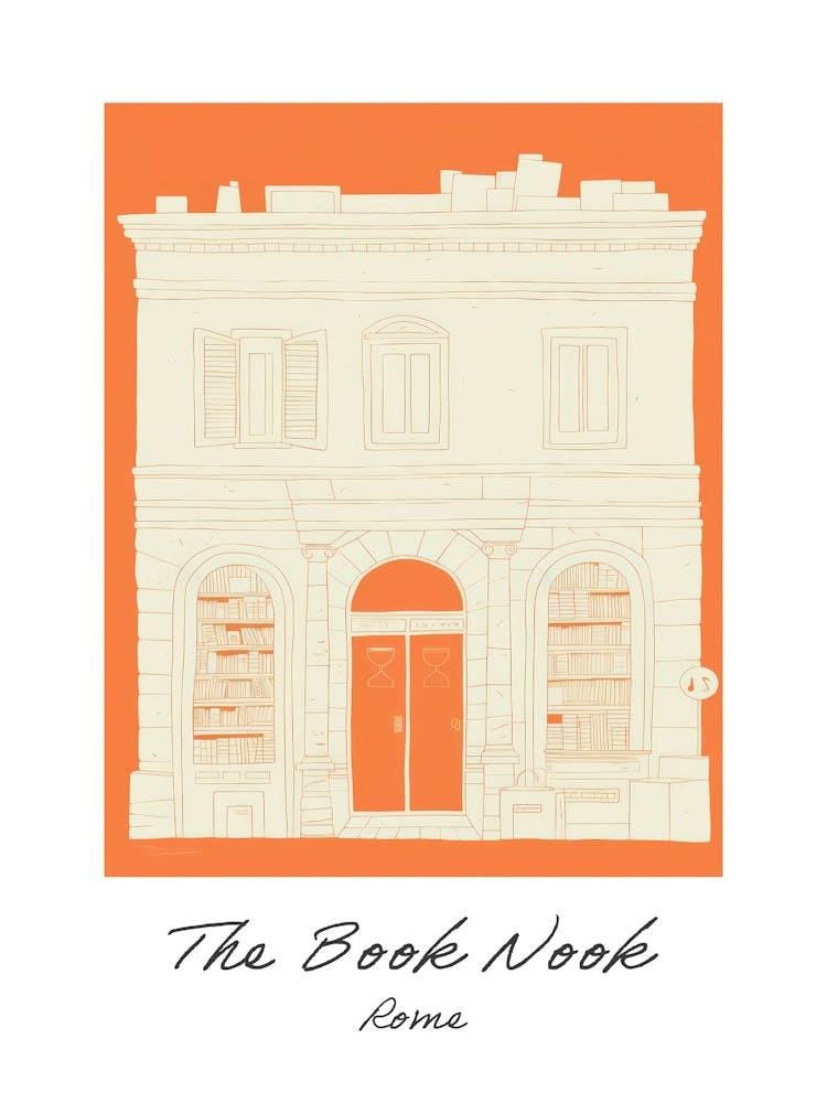 Rome The Book Nook Pastel Colours 5 Poster