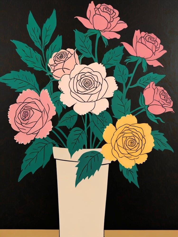Roses In A Vase 1