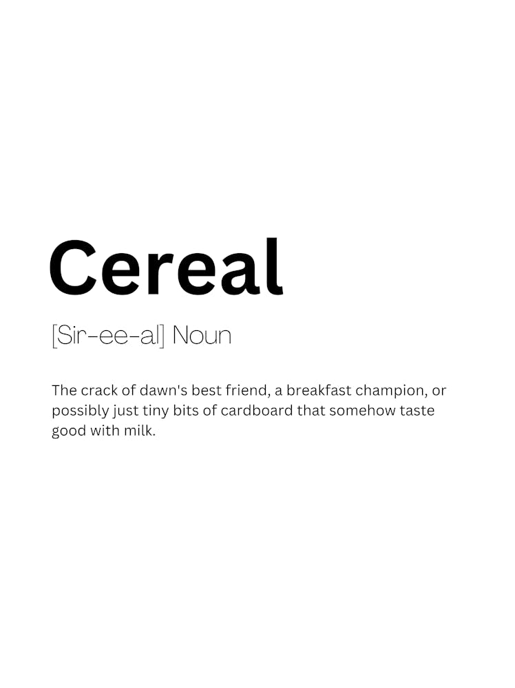 Cereal Definition Bedeutung